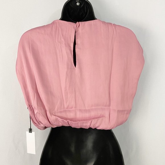 ASTR The Label Riva Crop Top Shirred Sleeves Pink - Picture 7 of 7